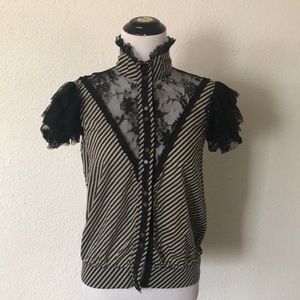 Lip Service Victorian neck button up size S